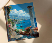 Taormina Sicily Wall Art, Italy Coastal Home Decor - Beautiful Ancient Greek Theater Summer Landscape