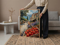 Provence Market Nature Poster, France Farmer Home Decor - Beautiful Purple Lavender Bouquet Summer Scenery