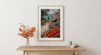 Provence Market Nature Poster, France Farmer Home Decor - Beautiful Purple Lavender Bouquet Summer Scenery