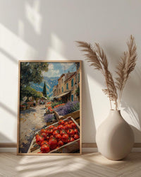 Provence Market Nature Poster, France Farmer Home Decor - Beautiful Purple Lavender Bouquet Summer Scenery
