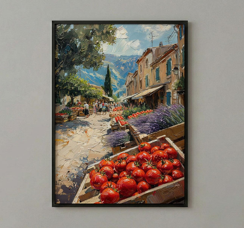 Provence Market Nature Poster, France Farmer Home Decor - Beautiful Purple Lavender Bouquet Summer Scenery