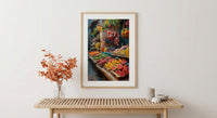 Barcelona Market Wall Art, La Boqueria Home Decor - Colorful Fresh Fruit Juice Summer Scene