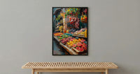 Barcelona Market Wall Art, La Boqueria Home Decor - Colorful Fresh Fruit Juice Summer Scene