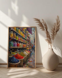 Vienna Market City Poster, Austria Food Home Decor - Vibrant Exotic Spice Aisle Summer Picture