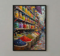 Vienna Market City Poster, Austria Food Home Decor - Vibrant Exotic Spice Aisle Summer Picture