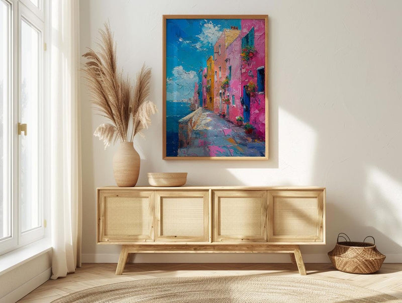 Portobello Road Art Print, London Market Home Decor - Colorful Vintage Antique Stall Summer Paradise