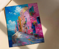 Portobello Road Art Print, London Market Home Decor - Colorful Vintage Antique Stall Summer Paradise