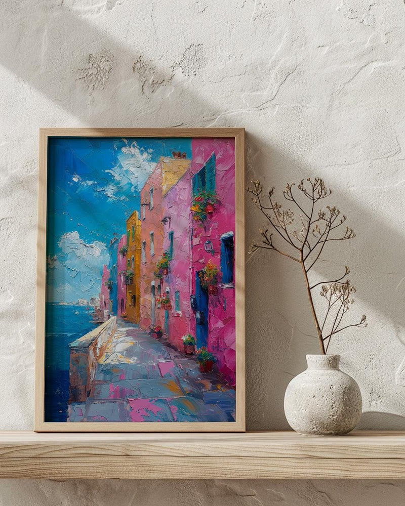 Portobello Road Art Print, London Market Home Decor - Colorful Vintage Antique Stall Summer Paradise