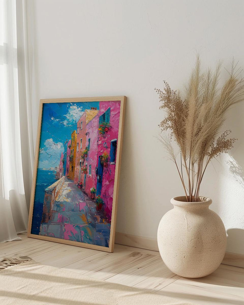 Portobello Road Art Print, London Market Home Decor - Colorful Vintage Antique Stall Summer Paradise