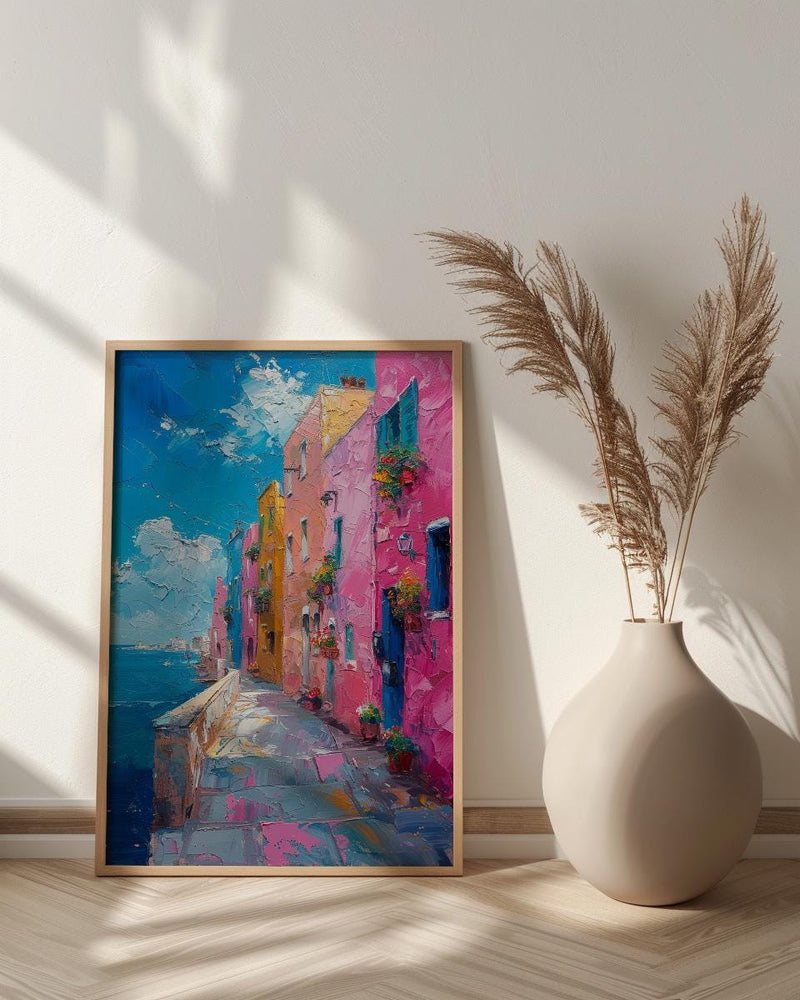 Portobello Road Art Print, London Market Home Decor - Colorful Vintage Antique Stall Summer Paradise