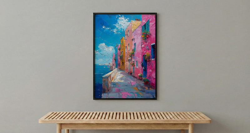 Portobello Road Art Print, London Market Home Decor - Colorful Vintage Antique Stall Summer Paradise