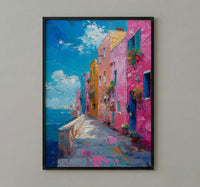 Portobello Road Art Print, London Market Home Decor - Colorful Vintage Antique Stall Summer Paradise