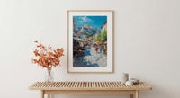 Athens Market Wall Art, Greece Antique Home Decor - Historic Acropolis View Trinket Summer Holiday