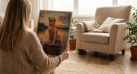 Golden Retriever Dock Wall Art, Lake House Rustic Decor - Bright Summer Sunrise Scene