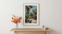 Terracotta Agave Pot Poster, Desert Boho Plant Home Decor - Green Succulent Summer Patio