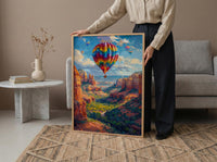 Sedona Hot Air Balloon Art Print, Arizona Nature Decor - Majestic Red Rock Summer