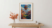 Sedona Hot Air Balloon Art Print, Arizona Nature Decor - Majestic Red Rock Summer