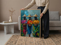 Bali Flower Market Art, Tropical Floral Decor - Summer Nature Print