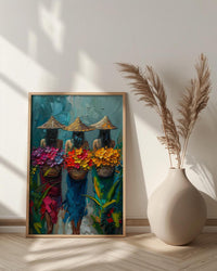 Bali Flower Market Art, Tropical Floral Decor - Summer Nature Print