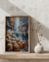 Hong Kong Street Art, Dim Sum Stall Decor - Summer Night Market