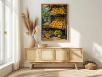 Sri Lanka Fruit Stand Art, Tropical Summer Decor - Colorful Market