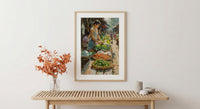 Luang Prabang Market Art, Laos Morning Decor - Soft Summer Print