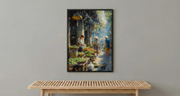 Yangon Jade Market Poster, Myanmar Summer Decor - Gemstone Art