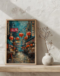 Osaka Seafood Market Art, Giant Crab Decor - Japanese Street Print