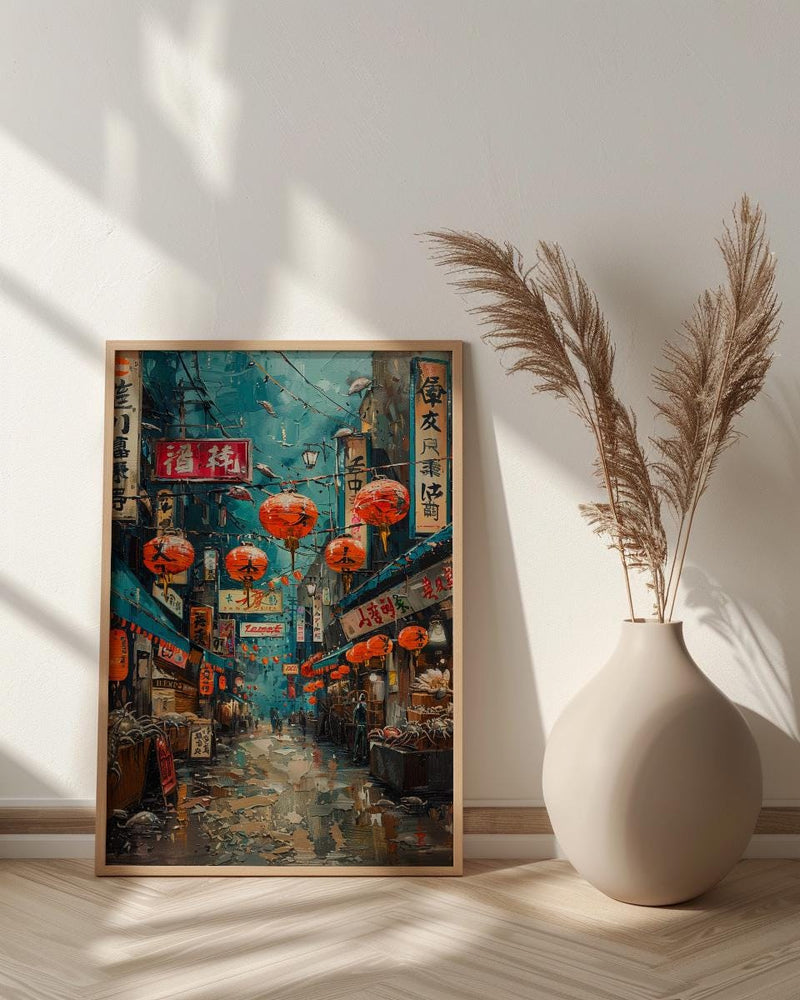 Osaka Seafood Market Art, Giant Crab Decor - Japanese Street Print