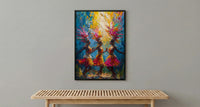 Bali Dancer Wall Art, Golden Summer Decor - Traditional Print