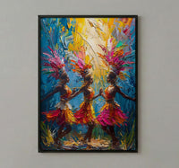 Bali Dancer Wall Art, Golden Summer Decor - Traditional Print
