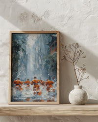 Shaolin Monk Poster, Martial Arts Decor - Misty Temple Art