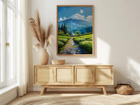 Mount Fuji Wall Art, Green Tea Field - Japan Landscape Print
