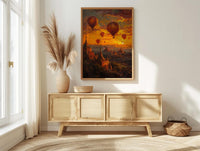 Bagan Balloon Print, Ancient Temple Decor - Myanmar Sunset