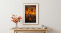 Bagan Balloon Print, Ancient Temple Decor - Myanmar Sunset