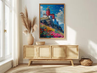 Potala Palace Art, Tibet Mountain Decor - Colorful Flag Print