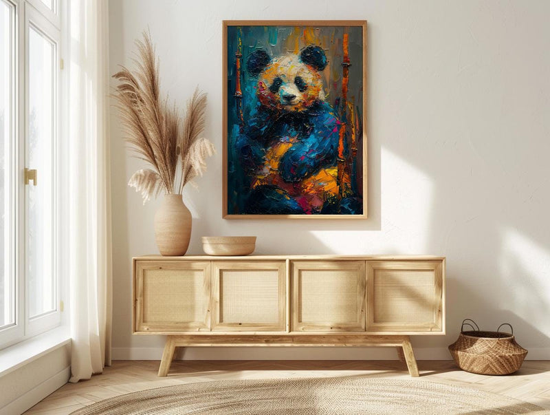 Giant Panda Wall Art, Bamboo Forest Decor - Cute Animal Print