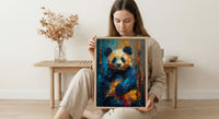 Giant Panda Wall Art, Bamboo Forest Decor - Cute Animal Print