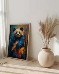 Giant Panda Wall Art, Bamboo Forest Decor - Cute Animal Print