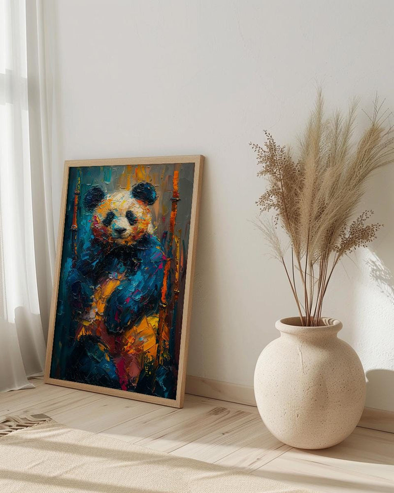 Giant Panda Wall Art, Bamboo Forest Decor - Cute Animal Print