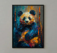 Giant Panda Wall Art, Bamboo Forest Decor - Cute Animal Print