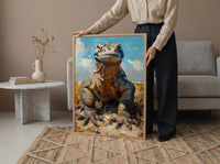 Komodo Dragon Poster, Indonesia Travel Decor - Rugged Island Art