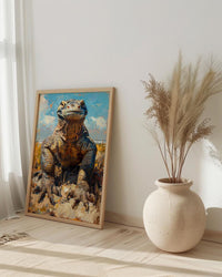 Komodo Dragon Poster, Indonesia Travel Decor - Rugged Island Art