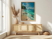 Okinawa Beach Art Print, Crystal Clear Water - Coral Reef Decor