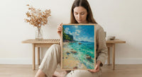 Okinawa Beach Art Print, Crystal Clear Water - Coral Reef Decor