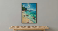 Okinawa Beach Art Print, Crystal Clear Water - Coral Reef Decor