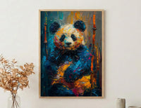 Giant Panda Wall Art, Bamboo Forest Decor - Cute Animal Print