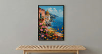 Amalfi Coast Art Print, Italy Coastal Decor - Lemon Tree Poster