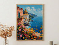 Amalfi Coast Art Print, Italy Coastal Decor - Lemon Tree Poster