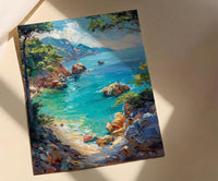 Mallorca Spain Art, Emerald Ocean Decor - Hidden Cove Print